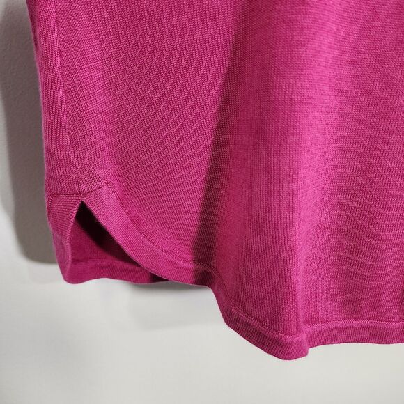 Isaac Mizrahi Live Womens Sweater Flutter M Sleeve Pullover Scoop Neck Knit Pink - Picture 6 of 9